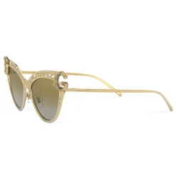 Dolce & Gabbana - Cat Eye Sunglasses Devotion - Gold Barocco - Dolce & Gabbana Eyewear - Avvenice