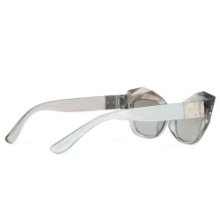 Dolce & Gabbana - Cat Eye Sunglasses Stones & Logo Plaque - Silver Mirror - Dolce & Gabbana Eyewear - Avvenice
