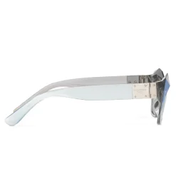 Dolce & Gabbana - Cat Eye Sunglasses Stones & Logo Plaque - Silver Mirror - Dolce & Gabbana Eyewear - Avvenice