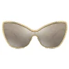 Dolce & Gabbana - Cat Eye Sunglasses Devotion - Gold Damasco - Dolce & Gabbana Eyewear - Avvenice