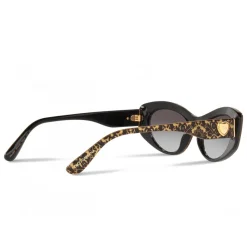 Dolce & Gabbana - Cat Eye Devotion Sunglasses - Damasco Glitter Black - Dolce & Gabbana Eyewear - Avvenice