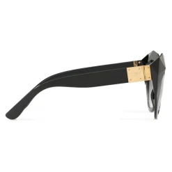 Dolce & Gabbana - Cat Eye Sunglasses Stones & Logo Plaque - Black High - Dolce & Gabbana Eyewear - Avvenice