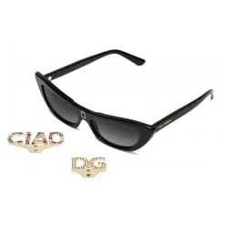 Dolce & Gabbana - Cat Eye Sunglasses DG CIAO - Black - Dolce & Gabbana Eyewear - Avvenice