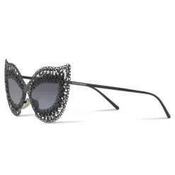 Dolce & Gabbana - Cat Eye Sunglasses Filigree - Black and Pearls - Dolce & Gabbana Eyewear - Avvenice