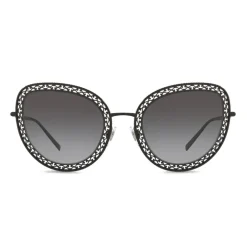Dolce & Gabbana - Cat Eye Devotion Sunglasses with Lace - Black - Dolce & Gabbana Eyewear - Avvenice