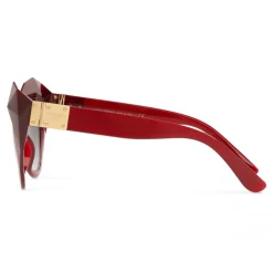 Dolce & Gabbana - Cat Eye Sunglasses Stones & Logo Plaque - Red - Dolce & Gabbana Eyewear - Avvenice