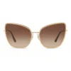 Dolce & Gabbana - Cat-Eye Sunglasses with "Sacred Heart" Metal Profile - Gold & Havana - Dolce & Gabbana Eyewear - Avvenice