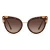 Dolce & Gabbana - Cat-Eye Sunglasses in Acetate with Metallic Details - Havana and Brown - Dolce & Gabbana Eyewear - Avvenice