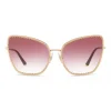 Dolce & Gabbana - Cat-Eye Sunglasses with "Sacred Heart" Metal Profile - Gold & Bordeaux - Dolce & Gabbana Eyewear - Avvenice