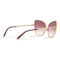 Dolce & Gabbana - Cat-Eye Sunglasses with "Sacred Heart" Metal Profile - Gold & Bordeaux - Dolce & Gabbana Eyewear - Avvenice