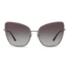 Dolce & Gabbana - Cat-Eye Sunglasses with "Sacred Heart" Metal Profile - Back Gunmetal - Dolce & Gabbana Eyewear - Avvenice