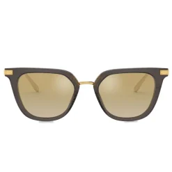Dolce & Gabbana - Classic Sunglasses Plaque Logo - Golden Pois on Black - Dolce & Gabbana Eyewear - Avvenice