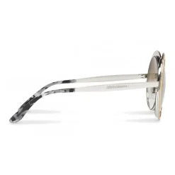 Dolce & Gabbana - Copper Silver Round Sunglasses - Polished Silver - Dolce & Gabbana Eyewear - Avvenice