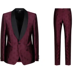 Dolce & Gabbana - Dark Aubergine DG Monogram Suit - Dolce & Gabbana Exclusive Luxury Collection - Avvenice