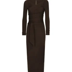 Dolce & Gabbana - Dark Brown Dress - Dolce & Gabbana Exclusive Luxury Collection - Avvenice