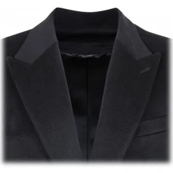 Dolce & Gabbana - Dark Blue Cashmere Coat - Dolce & Gabbana Exclusive Luxury Collection - Avvenice