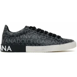 Dolce & Gabbana - Dark Grey and Light Grey Portofino Sneakers - Dolce & Gabbana Exclusive Luxury Collection - Avvenice
