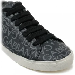 Dolce & Gabbana - Dark Grey and Light Grey Portofino Sneakers - Dolce & Gabbana Exclusive Luxury Collection - Avvenice