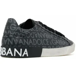 Dolce & Gabbana - Dark Grey and Light Grey Portofino Sneakers - Dolce & Gabbana Exclusive Luxury Collection - Avvenice