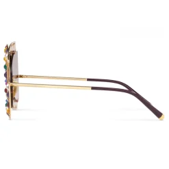 Dolce & Gabbana - DG Crystal Sunglasses - Gold - Dolce & Gabbana Eyewear - Avvenice