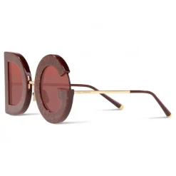 Dolce & Gabbana - DG Glitter Sunglasses - Bordeaux & Gold - Dolce & Gabbana Eyewear - Avvenice