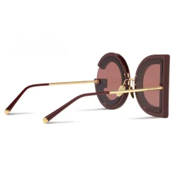 Dolce & Gabbana - DG Glitter Sunglasses - Bordeaux & Gold - Dolce & Gabbana Eyewear - Avvenice