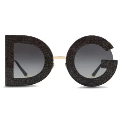 Dolce & Gabbana - DG Glitter Sunglasses - Black & Gold - Dolce & Gabbana Eyewear - Avvenice