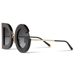 Dolce & Gabbana - DG Glitter Sunglasses - Black & Gold - Dolce & Gabbana Eyewear - Avvenice