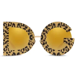 Dolce & Gabbana - DG Leo Sunglasses - Gold - Dolce & Gabbana Eyewear - Avvenice
