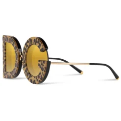 Dolce & Gabbana - DG Leo Sunglasses - Gold - Dolce & Gabbana Eyewear - Avvenice