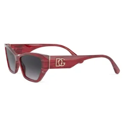 Dolce & Gabbana - DG Monogram Sunglasses - Burgundy - Dolce & Gabbana Eyewear - Avvenice