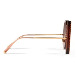 Dolce & Gabbana - DG Sunglasses with Crystals - Transparent Pink - Dolce & Gabbana Eyewear - Avvenice