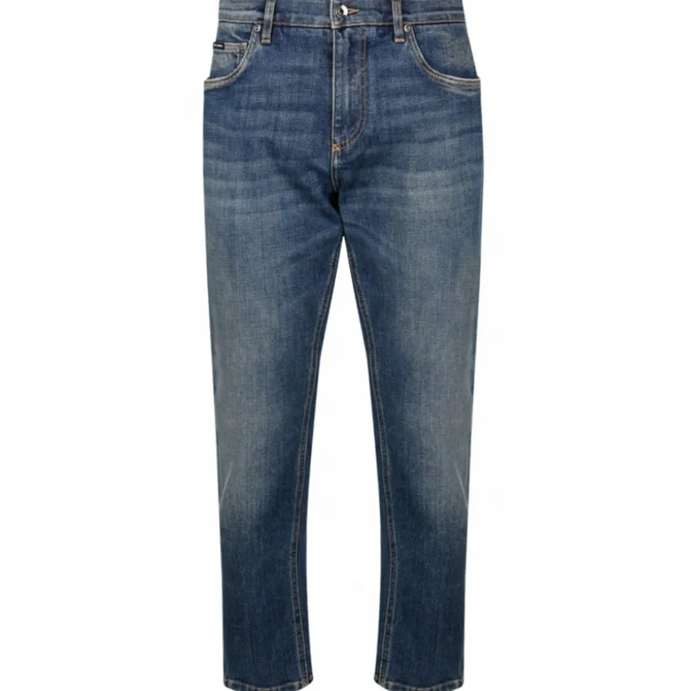 Dolce & Gabbana - Distressed Blue Cotton Loose Fit Jeans - Dolce & Gabbana Exclusive Luxury Collection - Avvenice