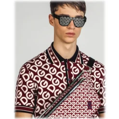 Dolce & Gabbana - Domenico Mask Sunglasses - Black - DG Logo - Dolce & Gabbana Eyewear - Avvenice