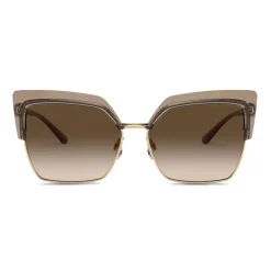 Dolce & Gabbana - Double Line Sunglasses - Brown Gold - Dolce & Gabbana Eyewear - Avvenice