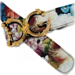 Dolce & Gabbana - Floral Print Belt - Dolce & Gabbana Exclusive Luxury Collection - Avvenice