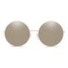 Dolce & Gabbana - Gold Plated Round Sunglasses - Silver Plated - Dolce & Gabbana Eyewear - Avvenice