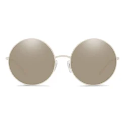 Dolce & Gabbana - Gold Plated Round Sunglasses - Silver Plated - Dolce & Gabbana Eyewear - Avvenice