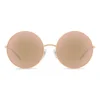 Dolce & Gabbana - Gold Plated Round Sunglasses - Rose Gold Plated - Dolce & Gabbana Eyewear - Avvenice