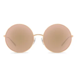 Dolce & Gabbana - Gold Plated Round Sunglasses - Rose Gold Plated - Dolce & Gabbana Eyewear - Avvenice