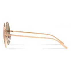 Dolce & Gabbana - Gold Plated Round Sunglasses - Rose Gold Plated - Dolce & Gabbana Eyewear - Avvenice