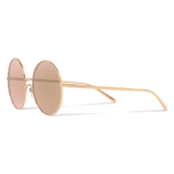 Dolce & Gabbana - Gold Plated Round Sunglasses - Rose Gold Plated - Dolce & Gabbana Eyewear - Avvenice