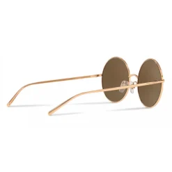 Dolce & Gabbana - Gold Plated Round Sunglasses - Rose Gold Plated - Dolce & Gabbana Eyewear - Avvenice