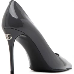 Dolce & Gabbana - Grey Calf Leather Pointed Toe Pumps - Dolce & Gabbana Exclusive Luxury Collection - Avvenice