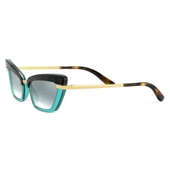 Dolce & Gabbana - Half Print Sunglasses - Havana Turquoise - Dolce & Gabbana Eyewear - Avvenice