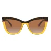 Dolce & Gabbana - Half Print Sunglasses - Havana Orange - Dolce & Gabbana Eyewear - Avvenice