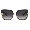 Dolce & Gabbana - Half Print Sunglasses - Black - Dolce & Gabbana Eyewear - Avvenice