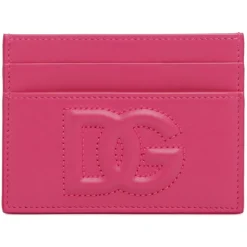 Dolce & Gabbana - Hot Pink Calf Leather Embossed Logo Cardholder - Dolce & Gabbana Exclusive Luxury Collection - Avvenice
