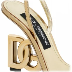 Dolce & Gabbana - Keira Sandals Gold - Dolce & Gabbana Exclusive Luxury Collection - Avvenice