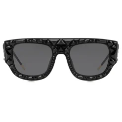 Dolce & Gabbana - King Domenico Sunglasses - Black with Black Crystals - Dolce & Gabbana Eyewear - Avvenice